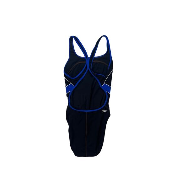 Speedo Womens‎ One Piece Swimsuit 6/32 Black Racerback Training Embroidered Logo - Picture 3 of 8